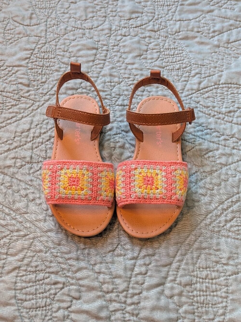 Carter's Crochet Toddler Girl Sandals Size 8